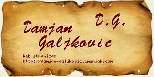 Damjan Galjković vizit kartica